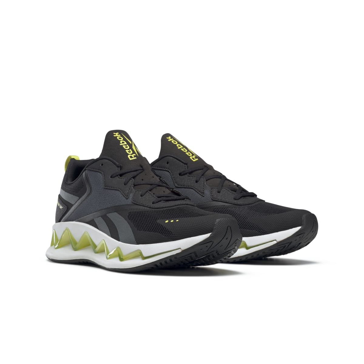 REEBOK FU8184 ZIGELUSION ENERGY MN'S (Medium) Black/Chartreuse/Grey Mesh Running Shoes