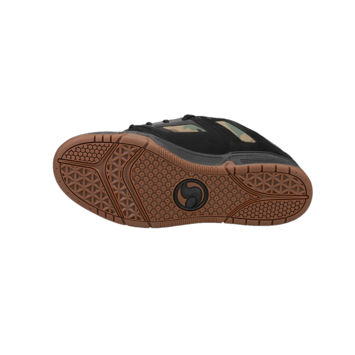 DVS F0000329005 GAMBOL MN'S (Medium) Black/Camo/Orange Leather & Nubuck Skate Shoes