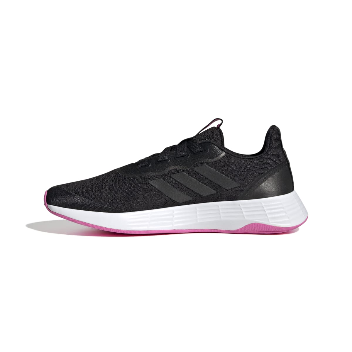 ADIDAS Q46321 QT RACER SPORT WMN'S (Medium) Black/Black/Pink Running Shoes