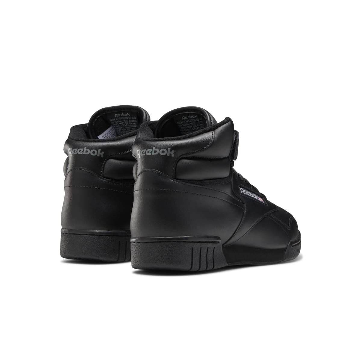 REEBOK EX-O-FIT HI MN'S (Medium) Black Leather Lifestyle – www.kicks-footwear.com