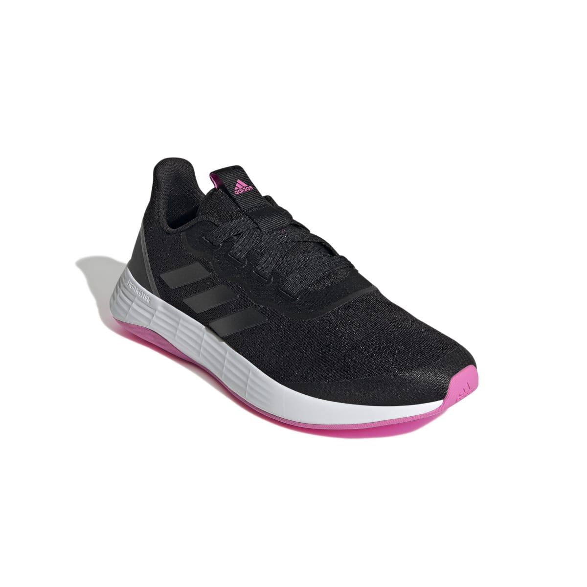 ADIDAS Q46321 QT RACER SPORT WMN'S (Medium) Black/Black/Pink Running Shoes