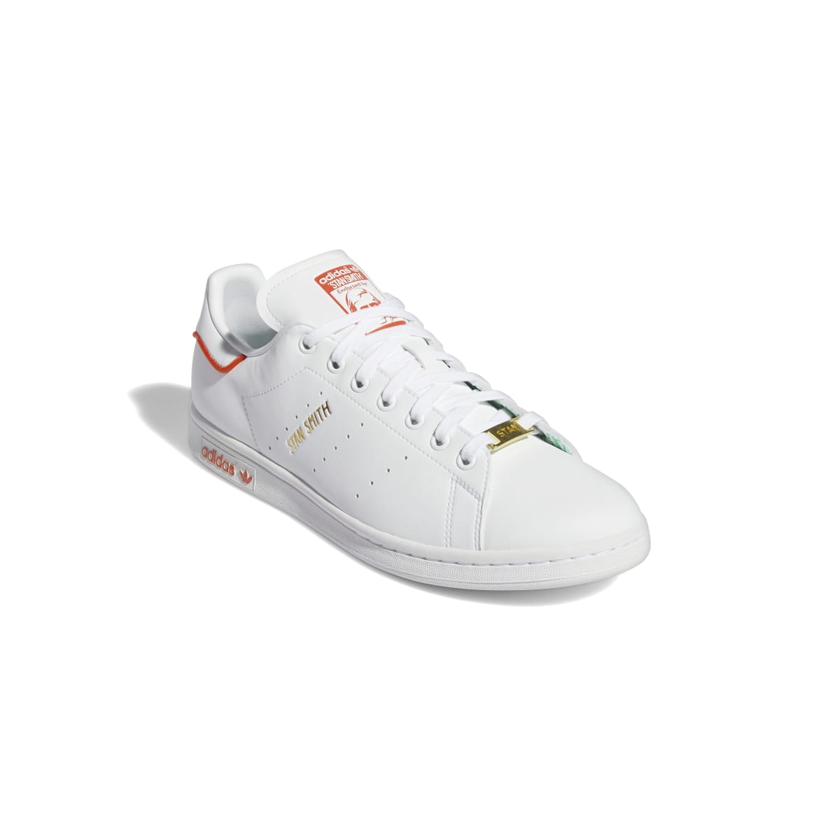 Adidas Stan Smith Shoes Men s Cloud White Orange Green 10.5