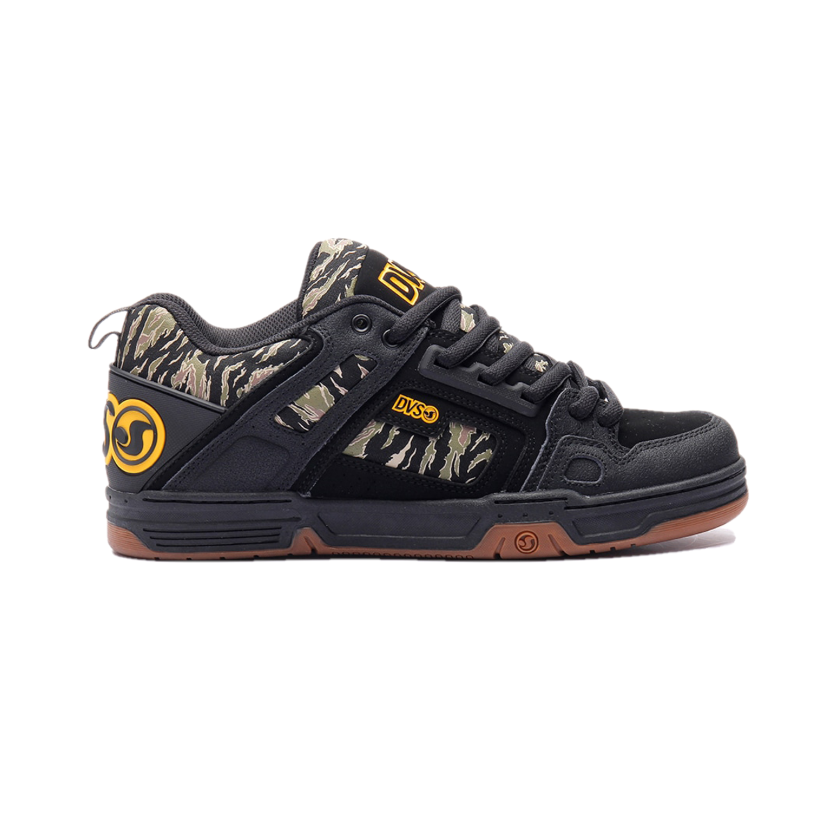 DVS F0000029700 COMANCHE MN'S (Medium) Black/Jungle/Camo Leather & Nubuck Skate Shoes