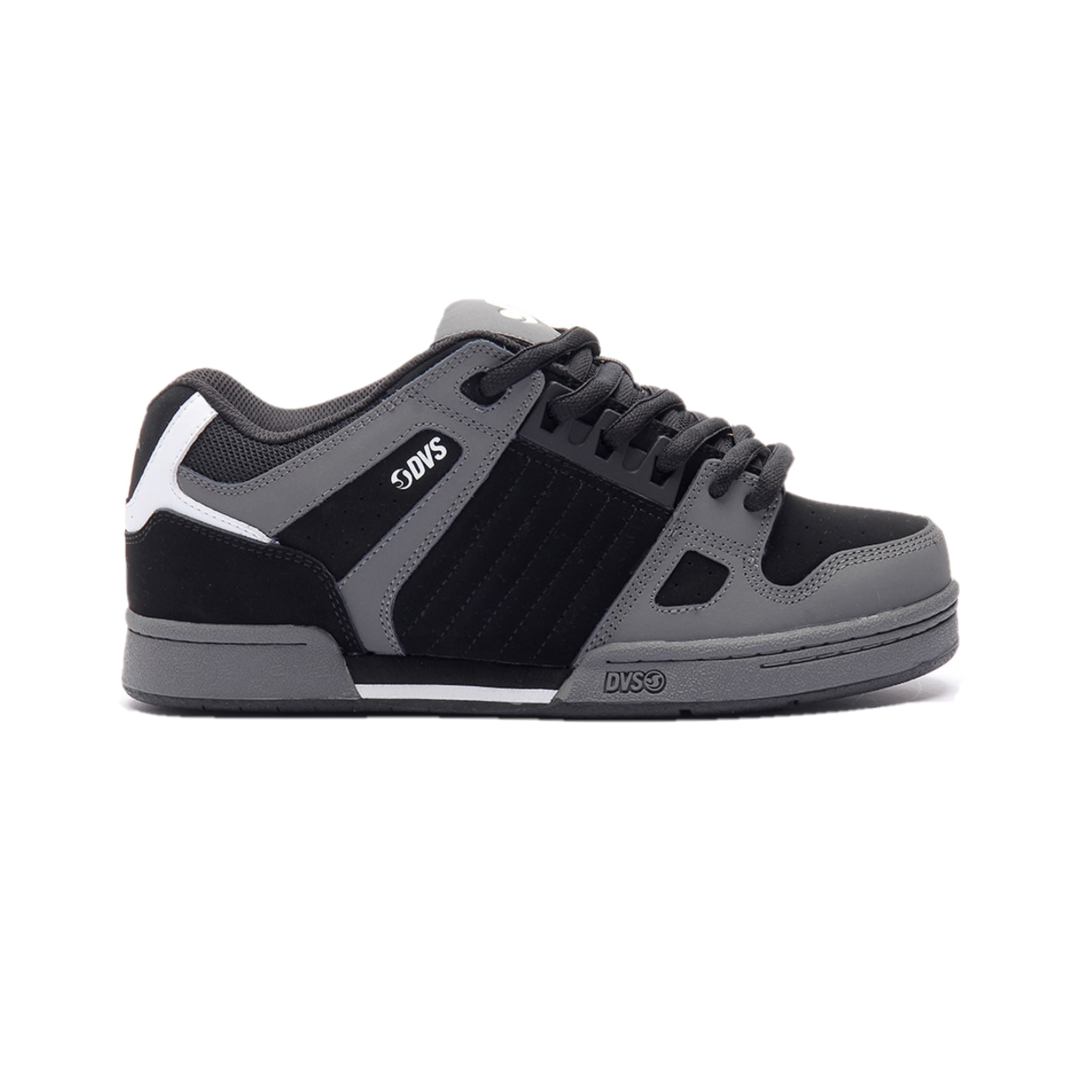 DVS F0000233037 CELSIUS MN'S (Medium) Charcoal/Black/White Suede, Leather & Nubuck Skate Shoes