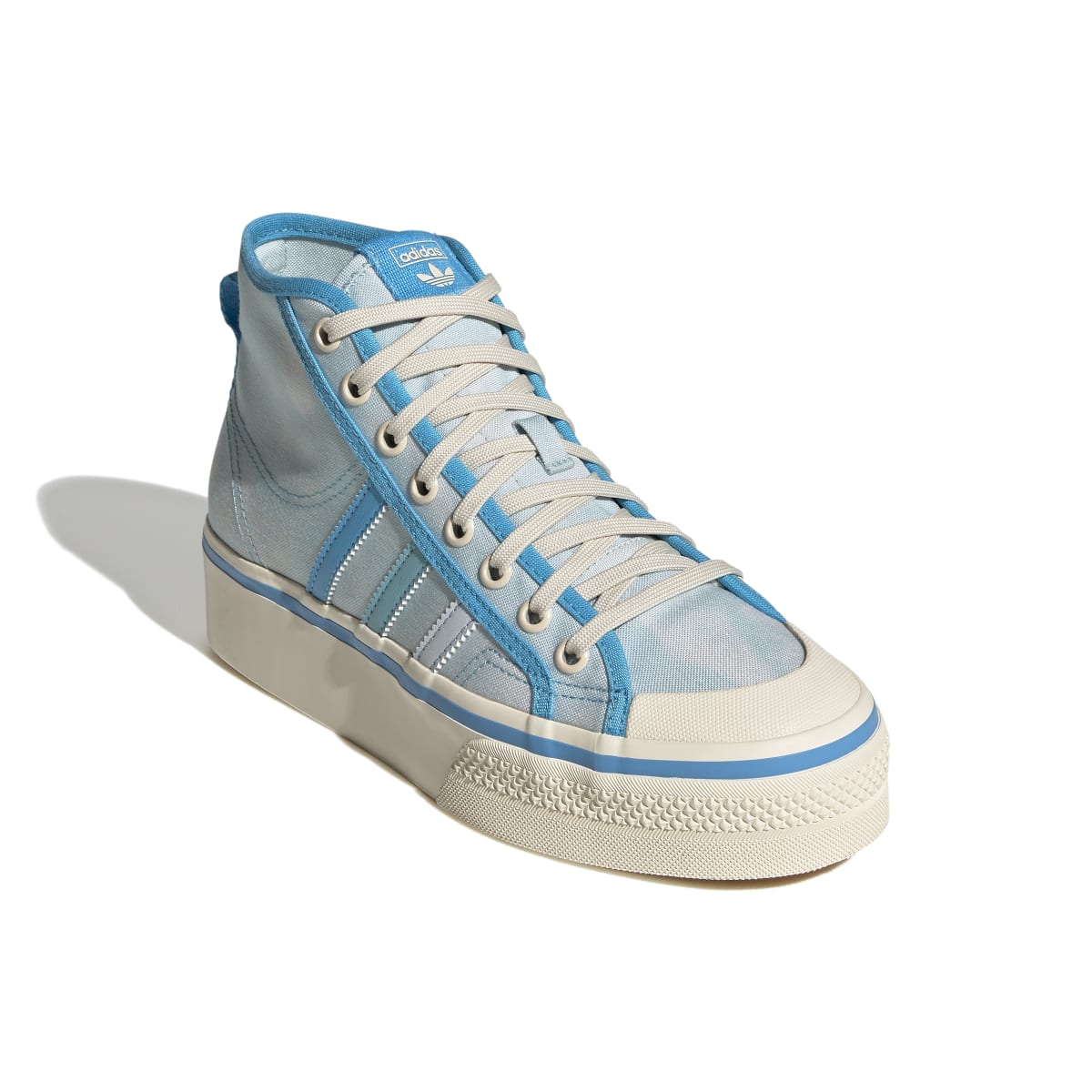 ADIDAS GX4604 NIZZA PLATFORM WMN'S (Medium) Blue/Pantone/White Textile Lifestyle Shoes