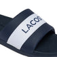LACOSTE 7-41CMA0007092 CROCO SLIDE 072 MN'S (Medium) Navy/White Synthetic & Textile Slides