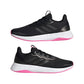 ADIDAS Q46321 QT RACER SPORT WMN'S (Medium) Black/Black/Pink Running Shoes