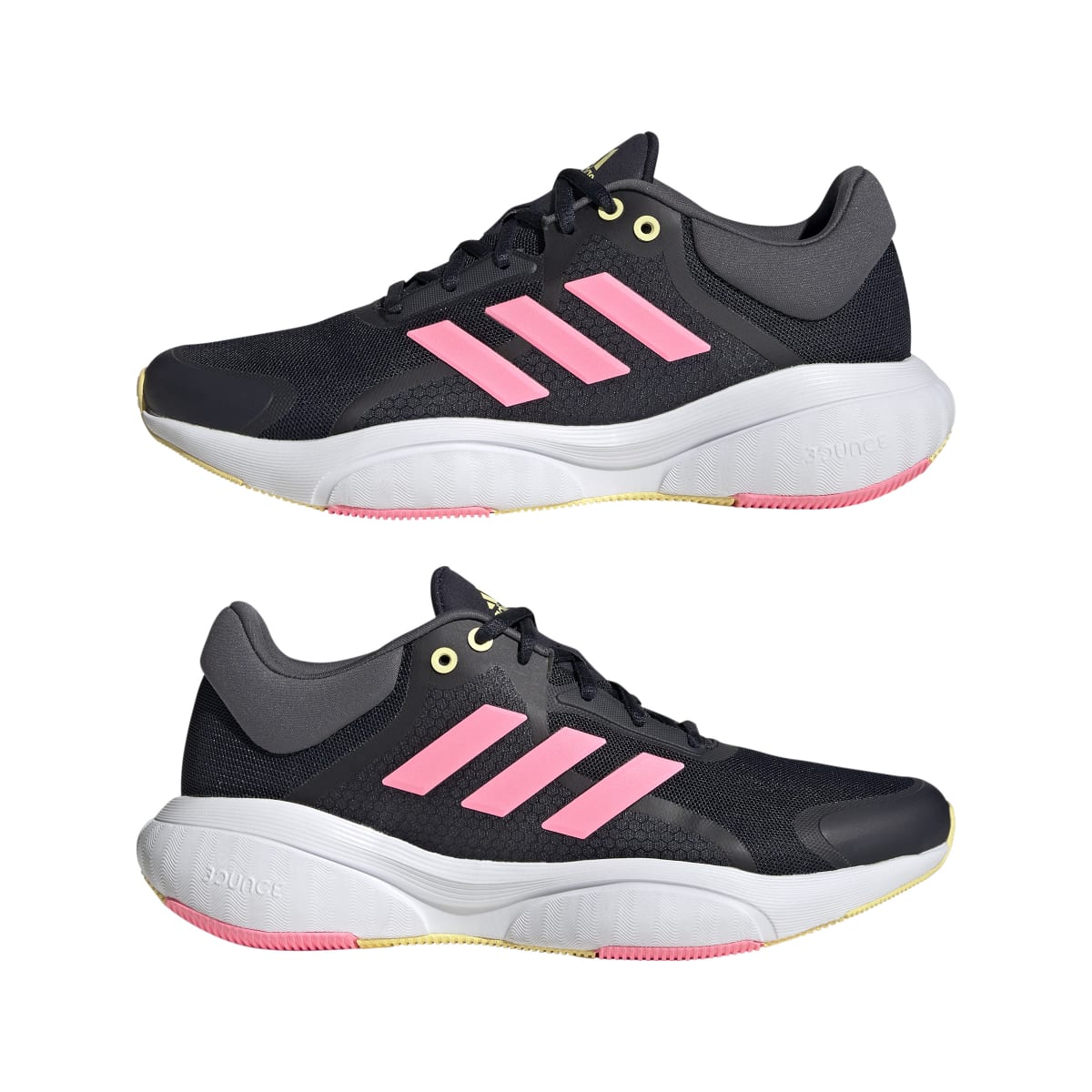 Adidas womens shoes black pink sale