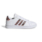 ADIDAS GZ1067 GRAND COURT K JR'S (Medium) White/Black/Red Synthetic Leather Lifestyle Shoes