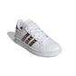 ADIDAS GZ1067 GRAND COURT K JR'S (Medium) White/Black/Red Synthetic Leather Lifestyle Shoes