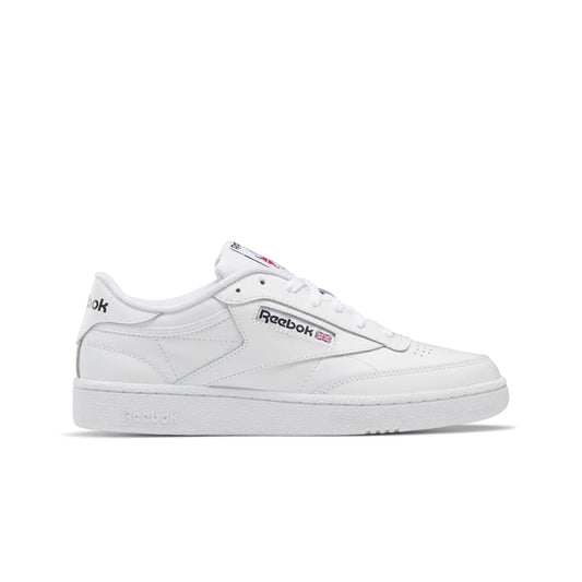 REEBOK 100009940 (GZ1605) CLUB C 85 MN'S (Medium) White/White/Black Leather Lifestyle Shoes