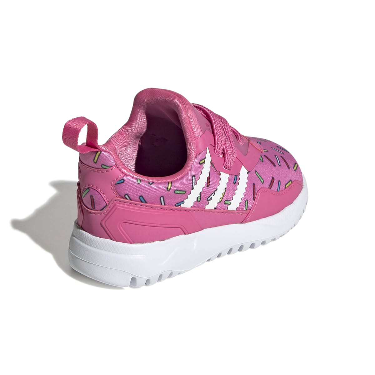 White adidas with pink back hotsell