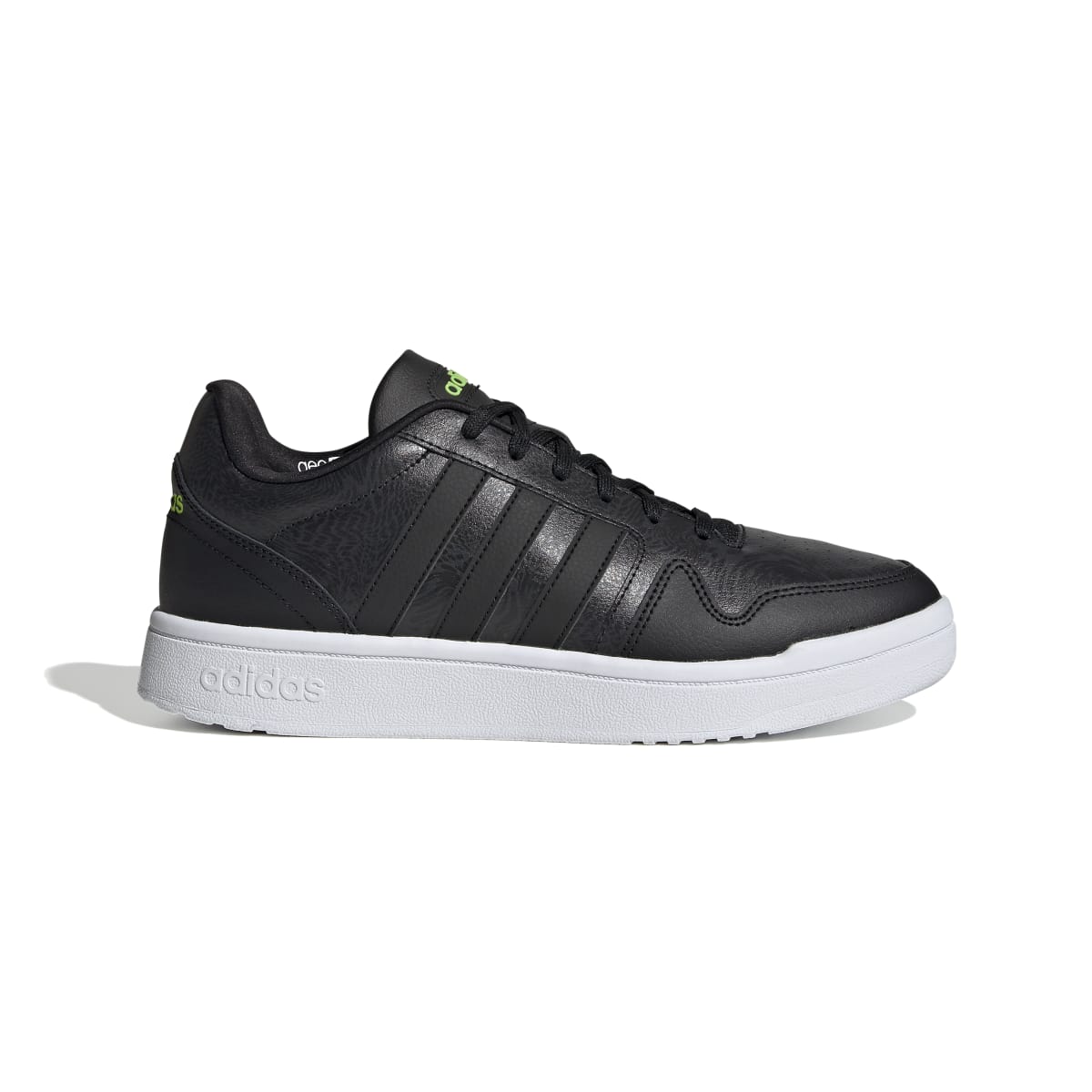 ADIDAS H00463 POSTMOVE MN'S (Medium) Carbon/Black/Green Leather Basketball Shoes