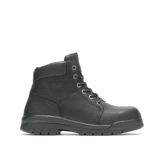 WOLVERINE W04714-EW MARQUETTE 6'' ST MN'S (Extra Wide) Black Leather Work Boots